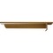 Ekena Millwork Heaton Hidden Support Steel Bracket w/ 10" Support Depth, Hammered Gold 3"W x 14"D x 2"H BKTM03X14X02HEHGO - alternate 3